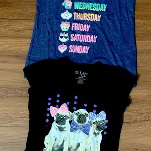 *Bundle* two girls t-shirts size 10/12